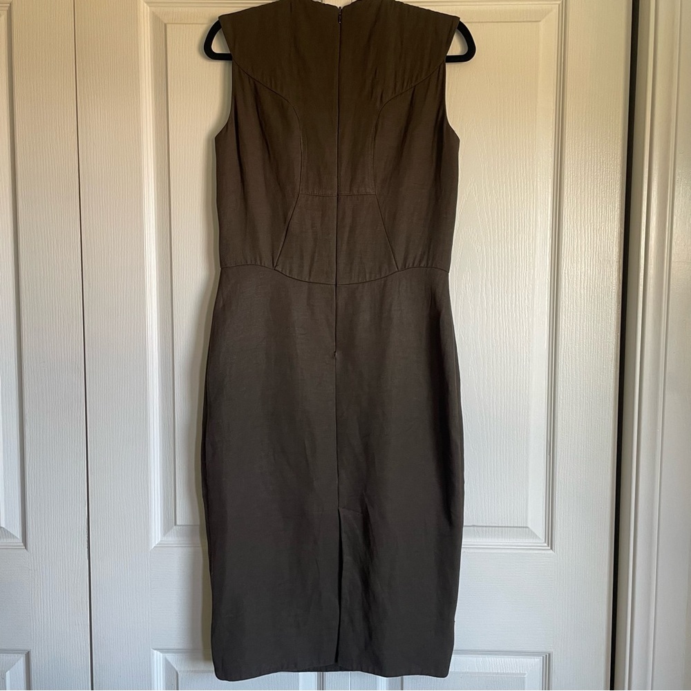Tom Ford RARE Designer Women’s Sleeveless Olive Midi Dress - EU38 (US4) - Picture 2 of 13